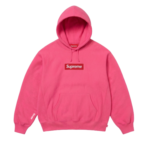 Supreme Box Logo Hooded Sweatshirt Pink