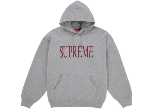 Supreme Capital Hooded Sweatshirt (FW26) Heather Grey