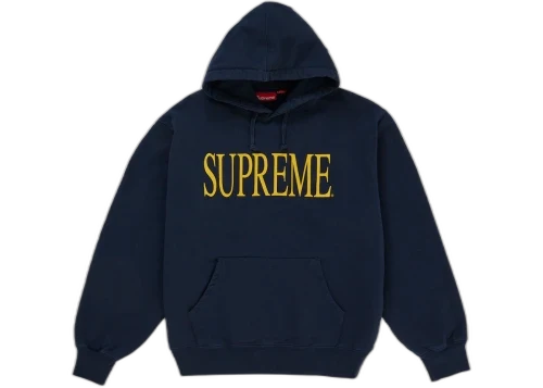 Supreme Capital Hooded Sweatshirt (FW26) Navy