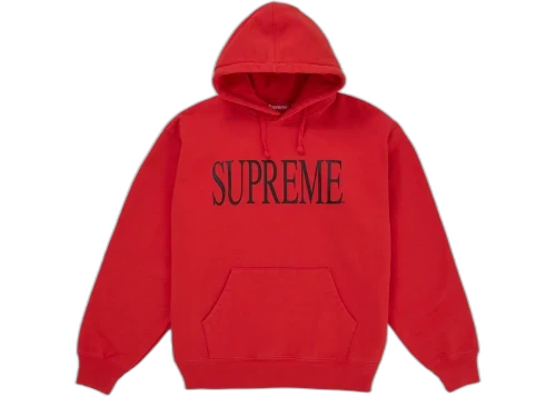 Supreme Capital Hooded Sweatshirt (FW26) Red