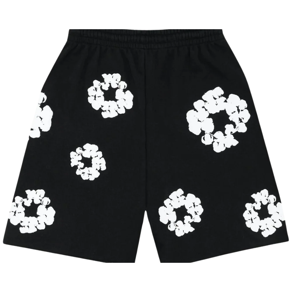 Denim Tears The Cotton Wreath Shorts Black