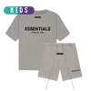 Kids Fear of God Essentials Dark Oatmeal Summer set