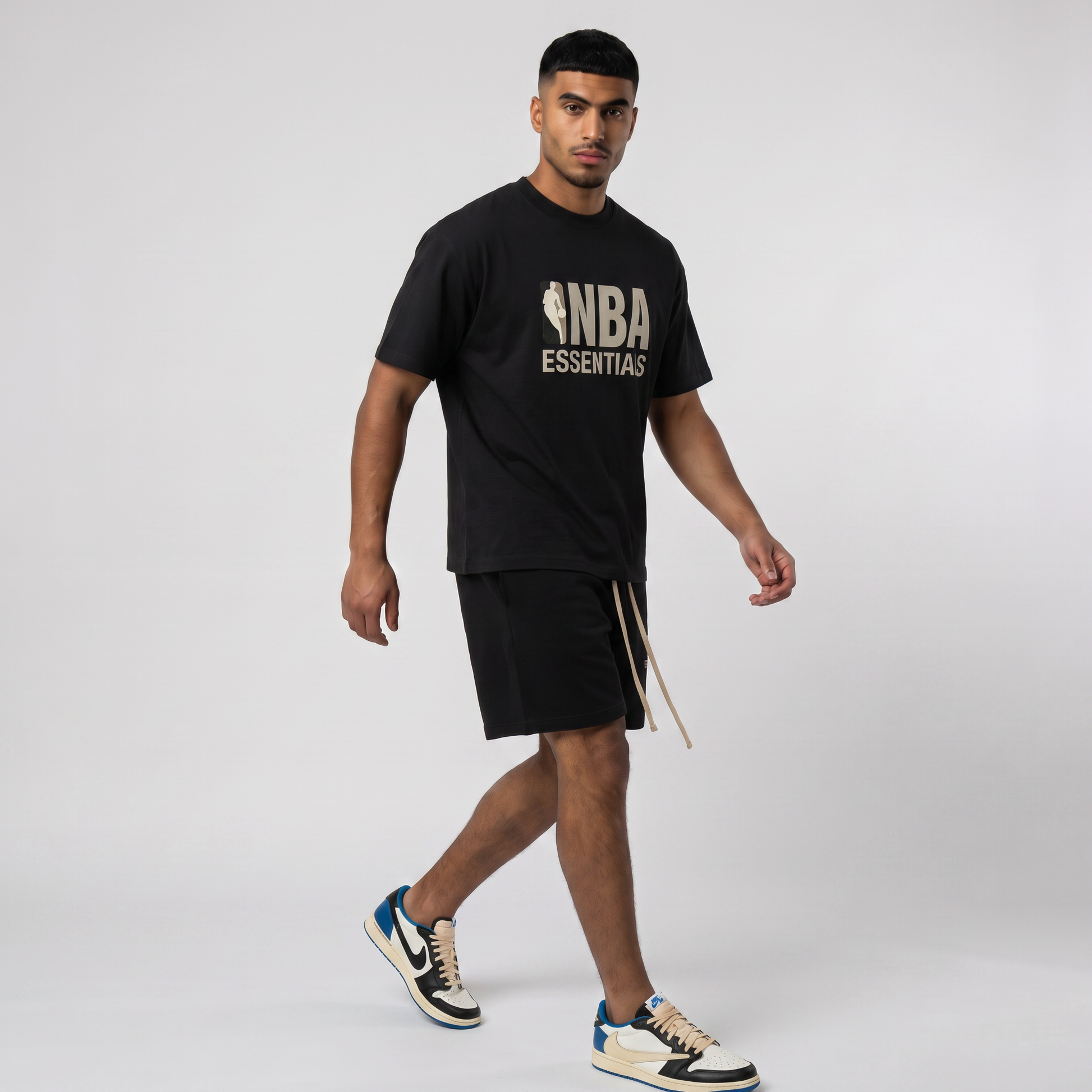 Fear of God Essentials NBA Black Grey Summer Set