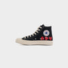 Converse Chuck Taylor All Star 70 Hi Comme des Garcons PLAY Multi-Heart Black
