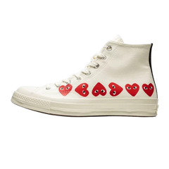 Converse Chuck Taylor All Star 70 Hi Comme des Garcons PLAY Multi-Heart White
