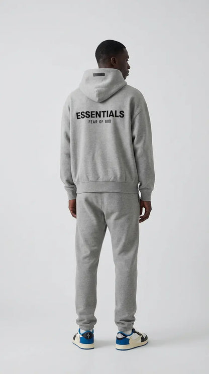 Fear of God Essentials Dark Oatmeal hoodie achterkant