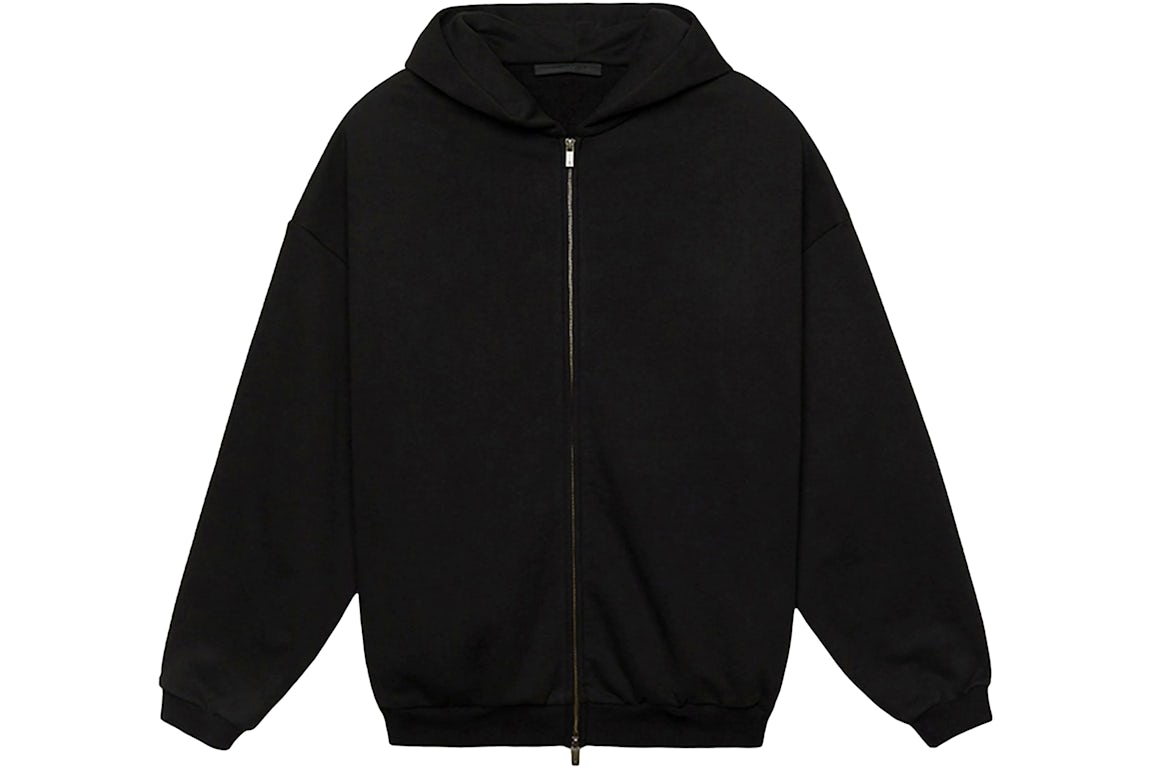 Fear of God Essentials FW24 Heavy Fleece Full Zip Hoodie Black