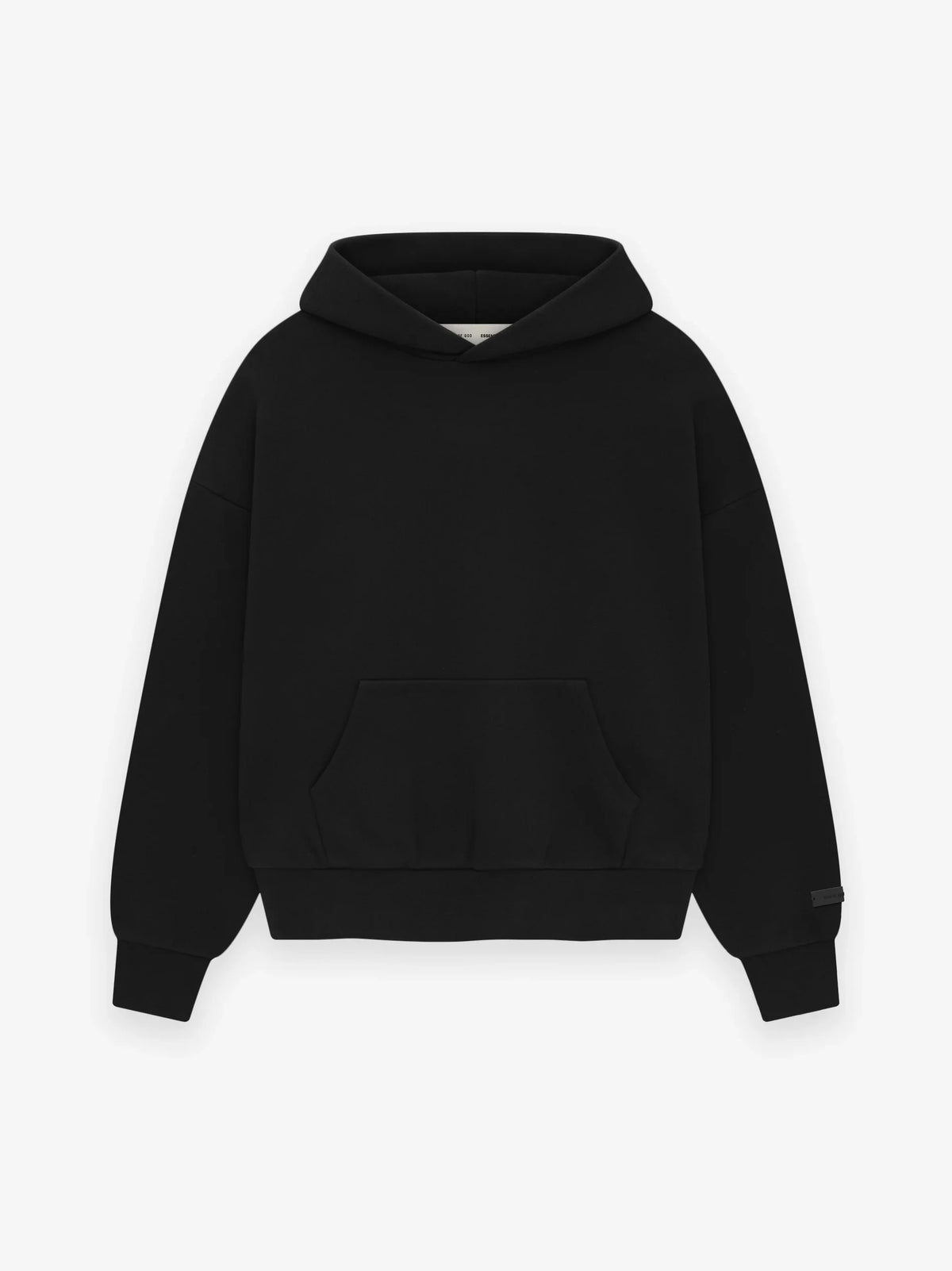 Fear of God Essentials SS25 Jet Black Hoodie