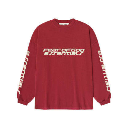 Fear of God Essentials 90s Longsleeve Crimson
