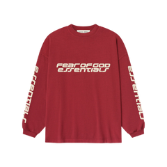 Fear of God Essentials 90s Longsleeve Crimson