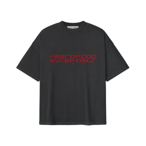 Fear of God Essentials 90s Iron Grey Red T-Shirt