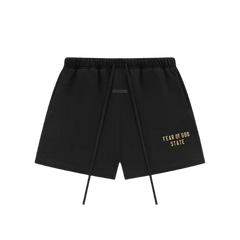 Fear of God Essentials FW24 Black Yellow Shorts
