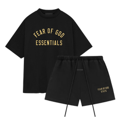 Fear of God Essentials FW24 Black Yellow Summer Set
