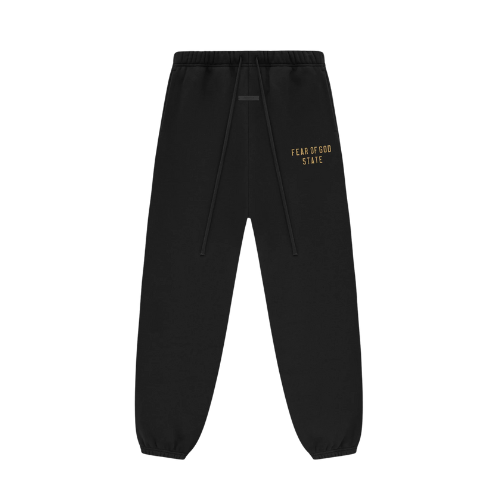 Fear of God Essentials FW24 Black Yellow State Pants