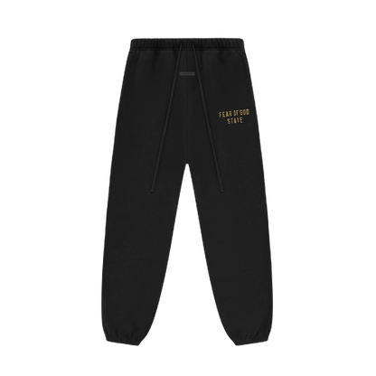 Fear of God Essentials FW24 Black Yellow State Pants