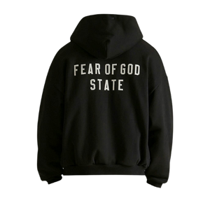 Fear of God Essentials FW24 Heavy Fleece Full Zip Hoodie Black