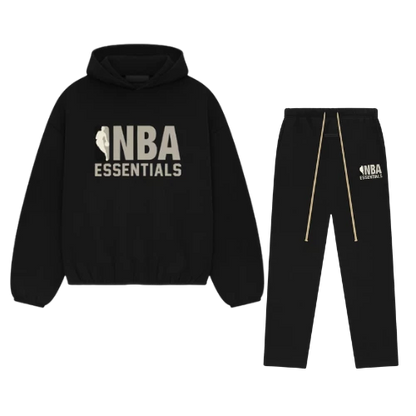 Fear of God Essentials NBA Black Grey Hoodie