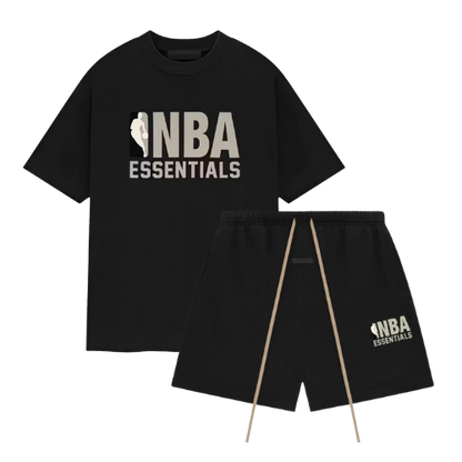 Fear of God Essentials NBA Black Grey Summer Set