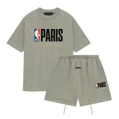 FEAR OF GOD ESSENTIALS NBA PARIS WARM HEATHER SUMMER SET