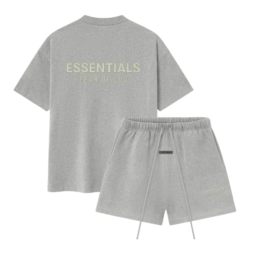 Fear of God Essentials FW25 Concrete Heather Summer Set