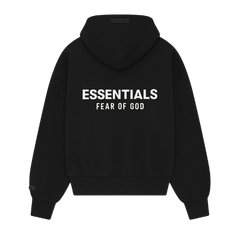 Fear of God Essentials SS25 Jet Black Hoodie