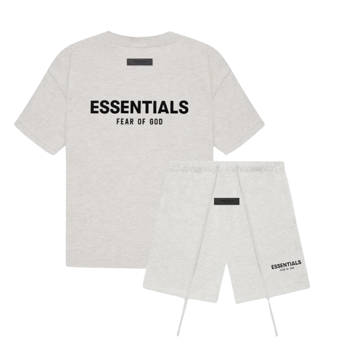 Kids Fear of God Essentials Light Oatmeal Summer set