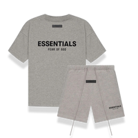 Kids Fear of God Essentials Dark Oatmeal Summer set