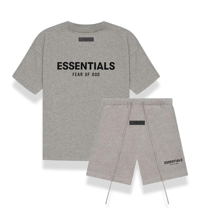 Kids Fear of God Essentials Dark Oatmeal Summer set