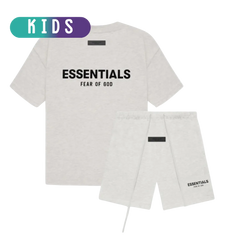Kids Fear of God Essentials Light Oatmeal Summer set