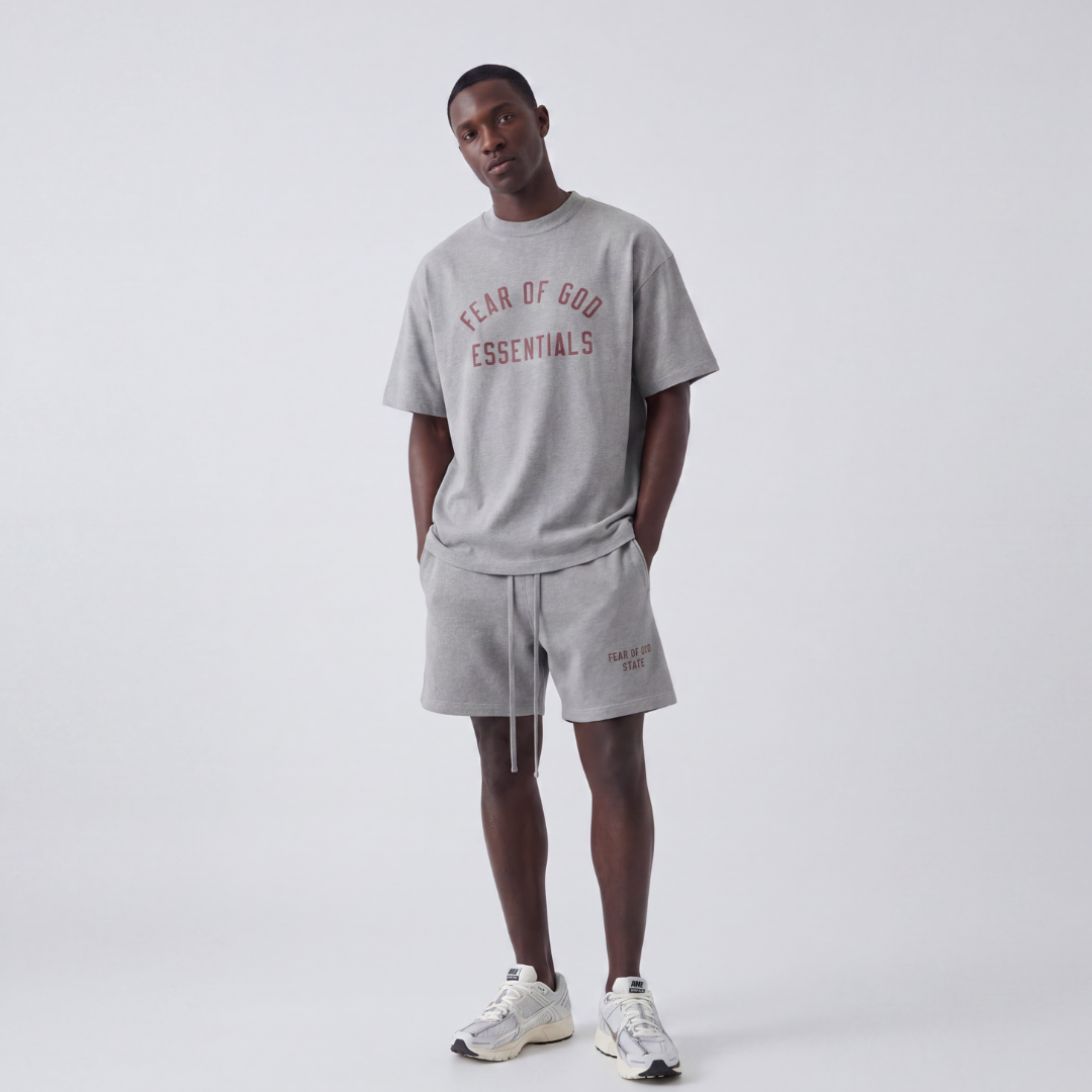 Fear of God Essentials FW24 Dark Heather Summer Set