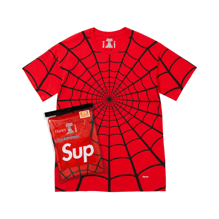 Supreme x Hanes Spider-Man Tagless Tees (2 Pack) 'Red'