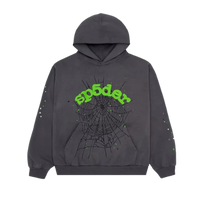 Sp5der Wait Web Hoodie Slate Grey