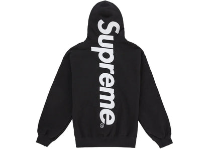 Supreme Satin Applique Hooded Sweatshirt (SS26) Black