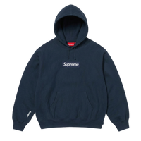 Supreme Box Logo Hooded Sweatshirt Navy