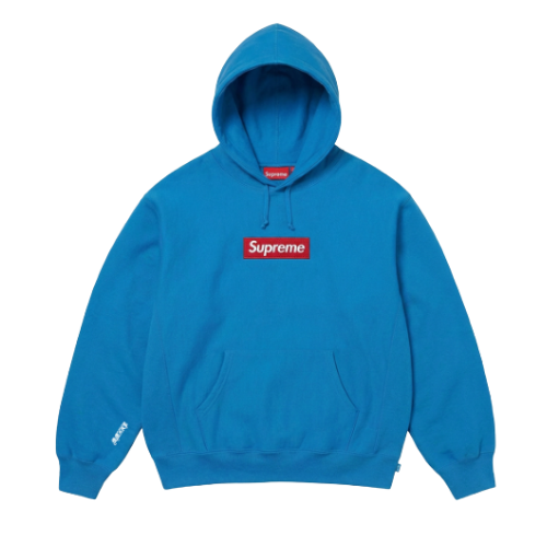 Supreme Box Logo Hooded Sweatshirt Blue
