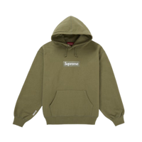 Supreme Box Logo Hooded Sweatshirt Olive