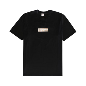 Supreme Burberry Box Logo Tee Black