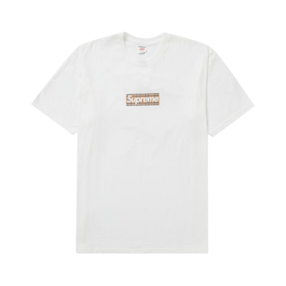 Supreme Burberry Box Logo Tee White