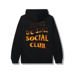 Anti Social Social Club A Fire Inside Flame Hoodie Black