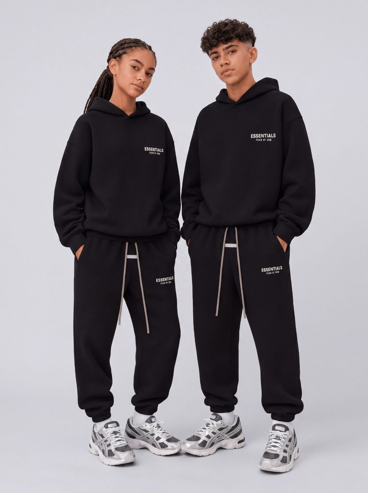 Fear of God Essentials 1977 Iron Black Full set Kids