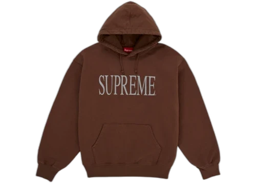 Supreme Capital Hooded Sweatshirt (FW26) Brown