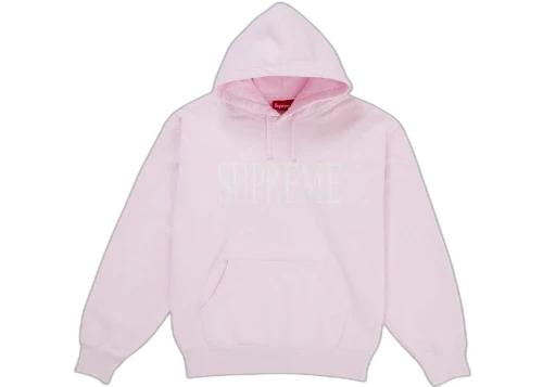 Supreme Capital Hooded Sweatshirt (FW26) Light Pink