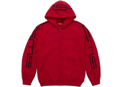 Supreme Connect Zip Up Hooded Sweatshirt Red