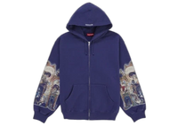 Supreme Michael Jackson Dangerous Zip Up Hooded Sweatshirt Washed Navy