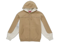 Supreme Piping Zip Up Hooded Sweatshirt Brown