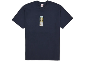 Supreme Prayer Card Box Logo Tee Navy