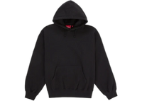 Supreme Satin Applique Hooded Sweatshirt (SS26) Black