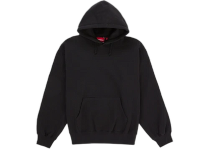 Supreme Satin Applique Hooded Sweatshirt (SS26) Black