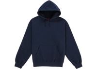Supreme Satin Applique Hooded Sweatshirt (SS26) Washed Navy