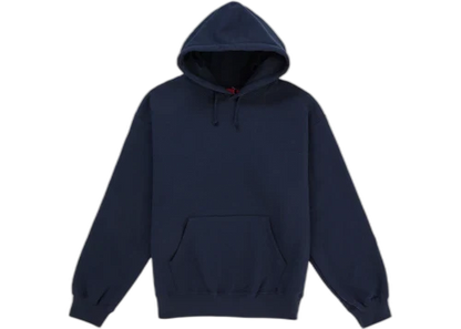 Supreme Satin Applique Hooded Sweatshirt (SS26) Washed Navy